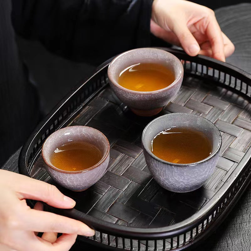 High grade black ice tea set will melt into ice tea cup when meeting water