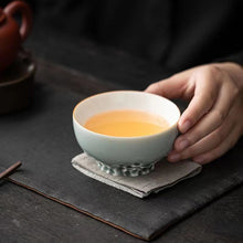 Load image into Gallery viewer, Green Lunar Eclipse Ceramic tea cup
