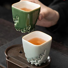 Load image into Gallery viewer, Green Lunar Eclipse Ceramic tea cup
