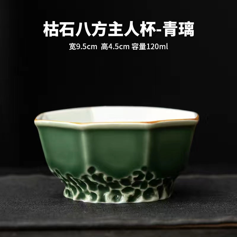 Green Lunar Eclipse Ceramic tea cup