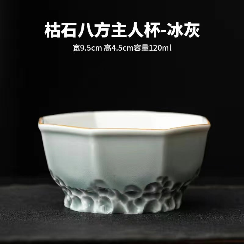 Green Lunar Eclipse Ceramic tea cup