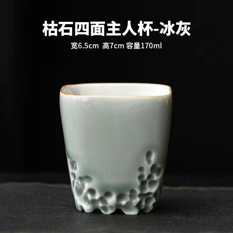 Green Lunar Eclipse Ceramic tea cup