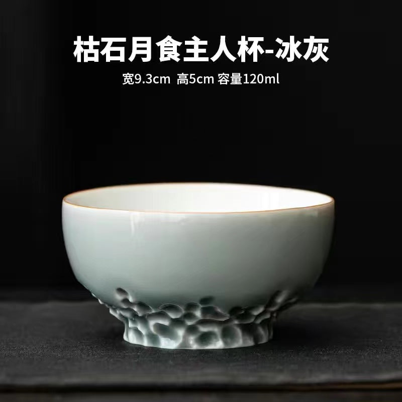 Green Lunar Eclipse Ceramic tea cup