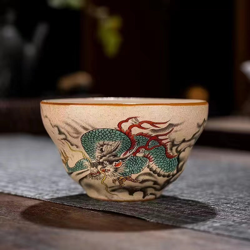 Coarse pottery restoring the ancient Chinese zodiac Teacup