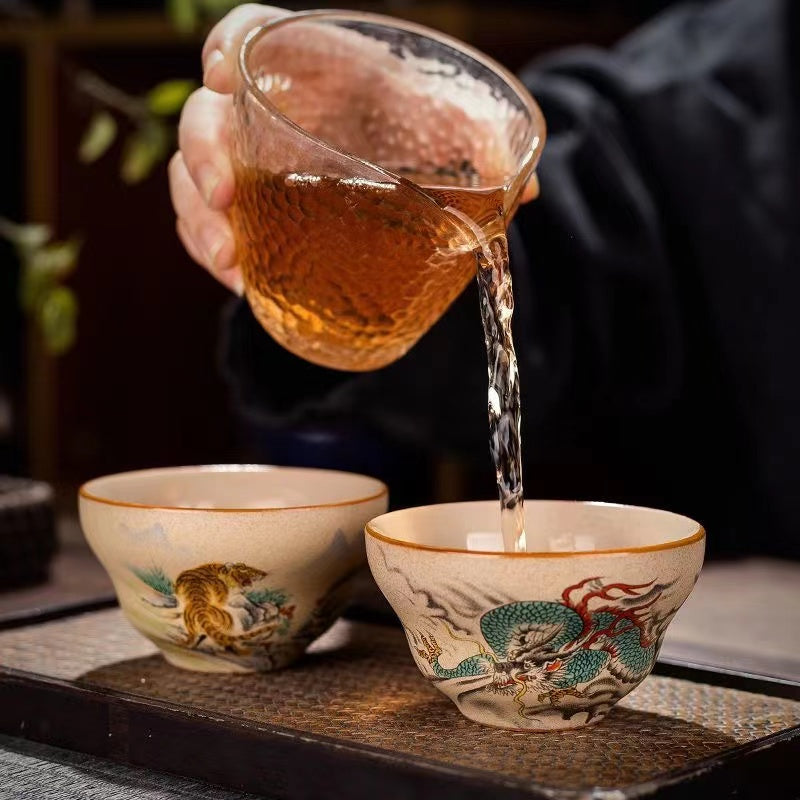 Coarse pottery restoring the ancient Chinese zodiac Teacup