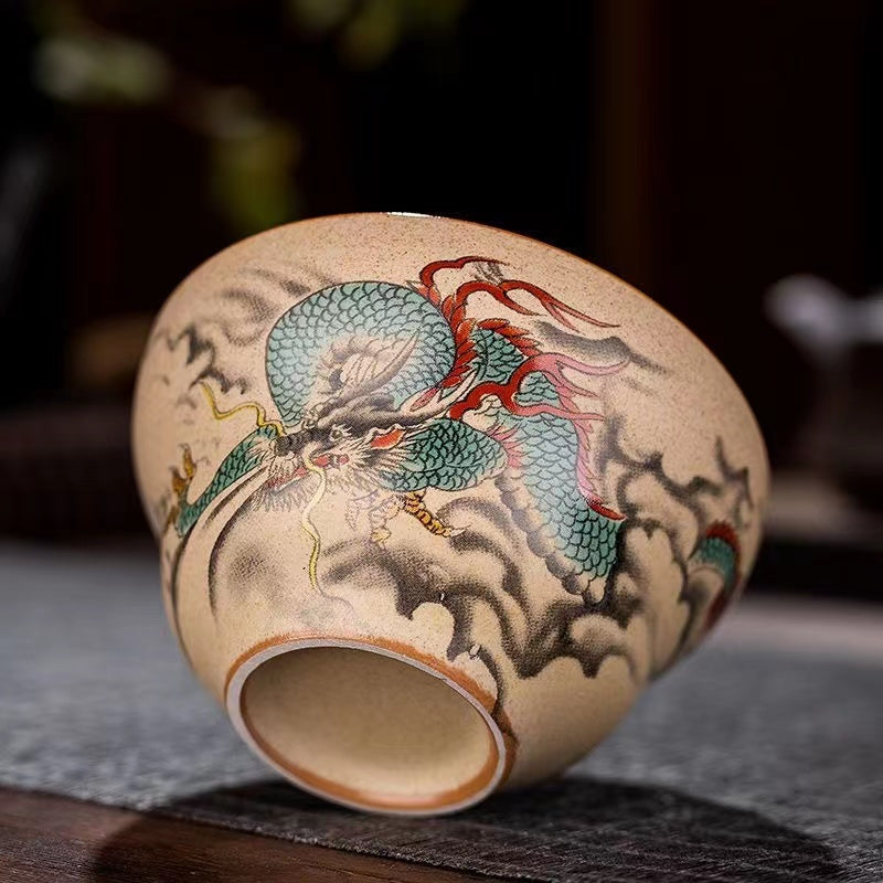 Coarse pottery restoring the ancient Chinese zodiac Teacup