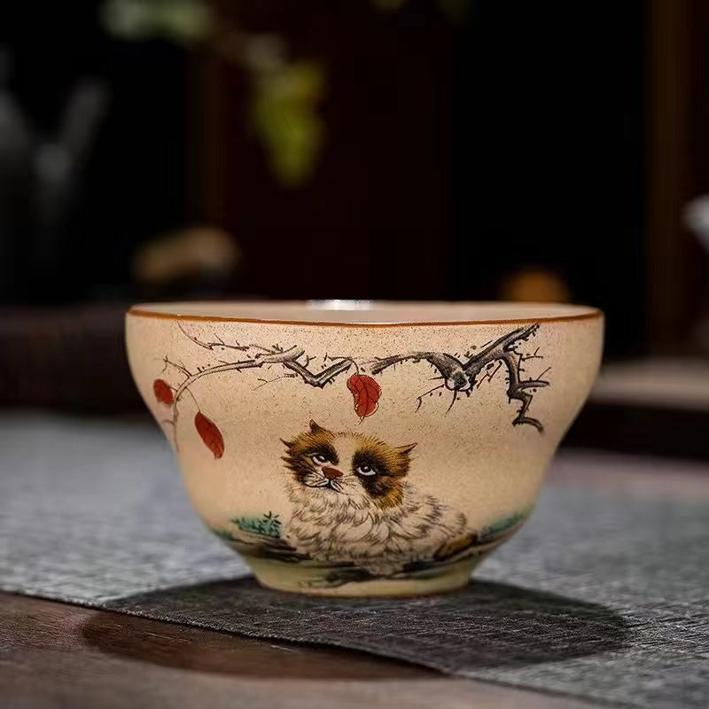 Coarse pottery restoring the ancient Chinese zodiac Teacup