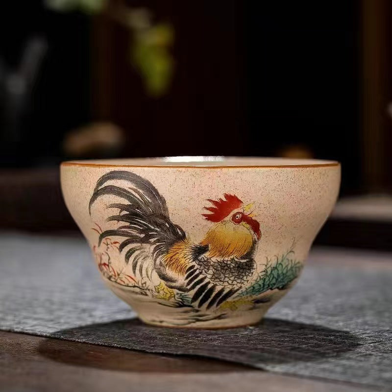 Coarse pottery restoring the ancient Chinese zodiac Teacup