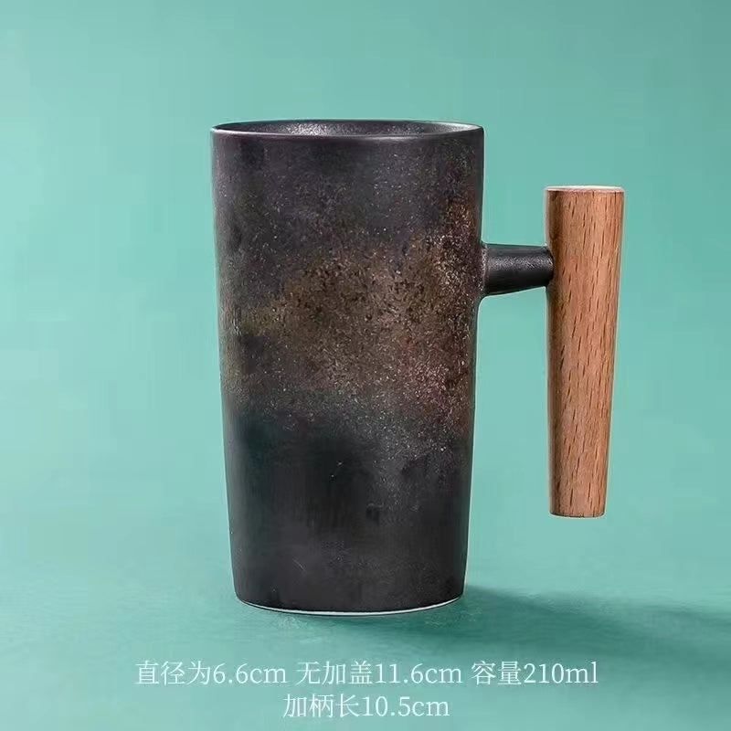 Gold plated ceramic water cup with handle