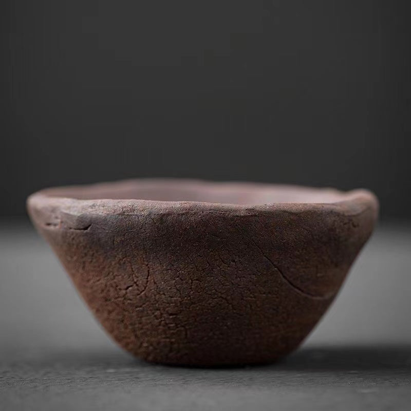 Coarse pottery handmade bamboo Teacup