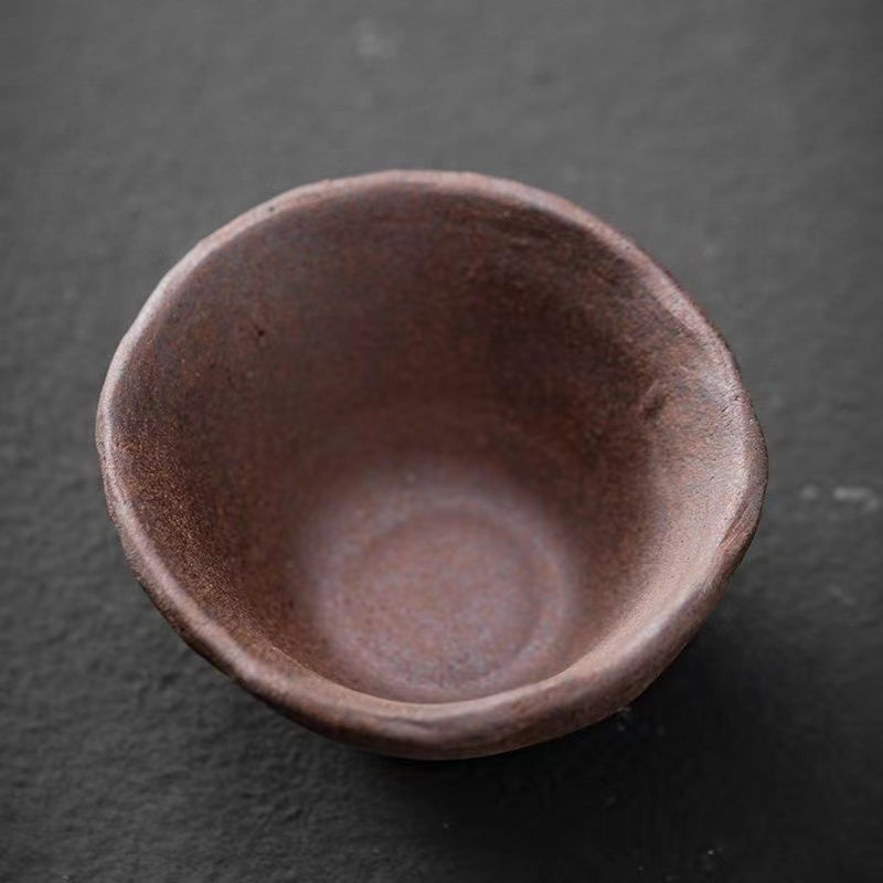 Coarse pottery handmade bamboo Teacup