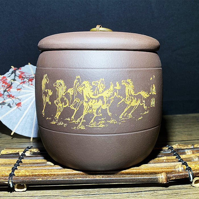 Qianlima Purple Clay Tea Jar