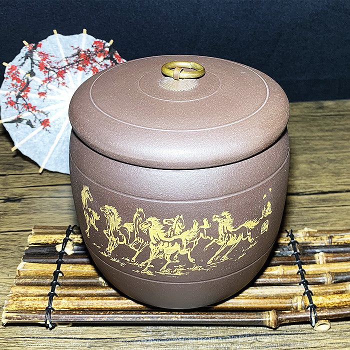 Qianlima Purple Clay Tea Jar