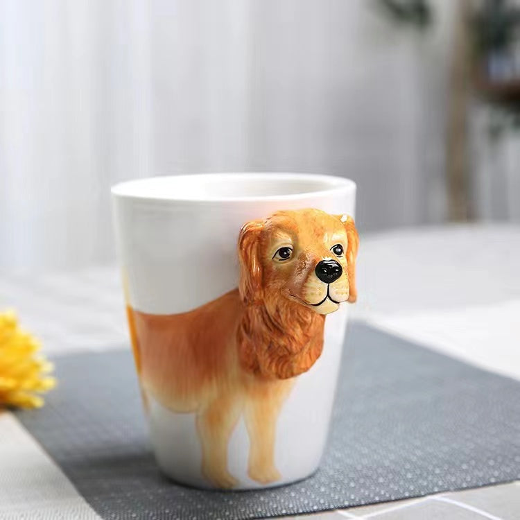 Creative cartoon ceramic cup 3D animal mug