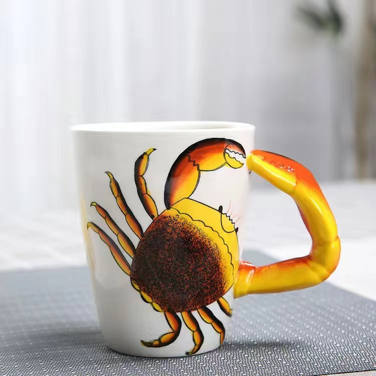 Creative cartoon ceramic cup 3D animal mug