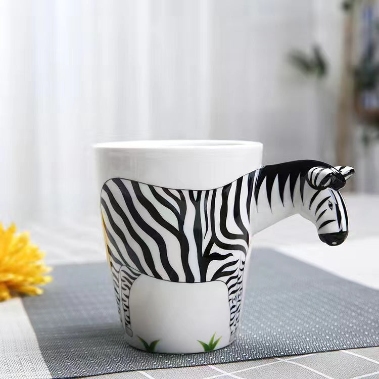 Creative cartoon ceramic cup 3D animal mug