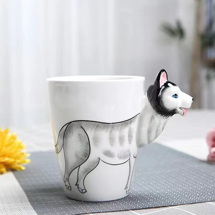 Creative cartoon ceramic cup 3D animal mug