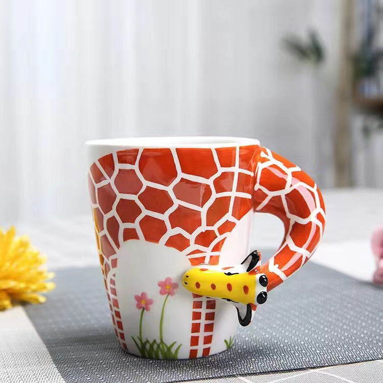 Creative cartoon ceramic cup 3D animal mug