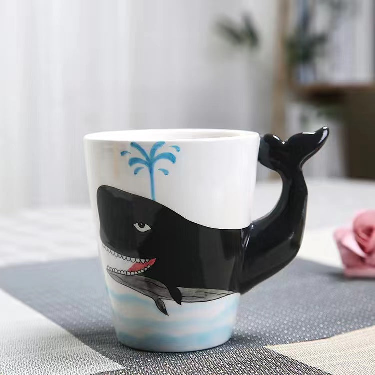 Creative cartoon ceramic cup 3D animal mug