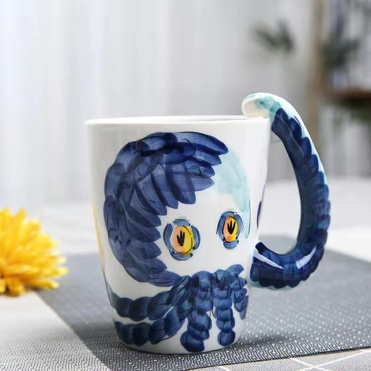 Creative cartoon ceramic cup 3D animal mug