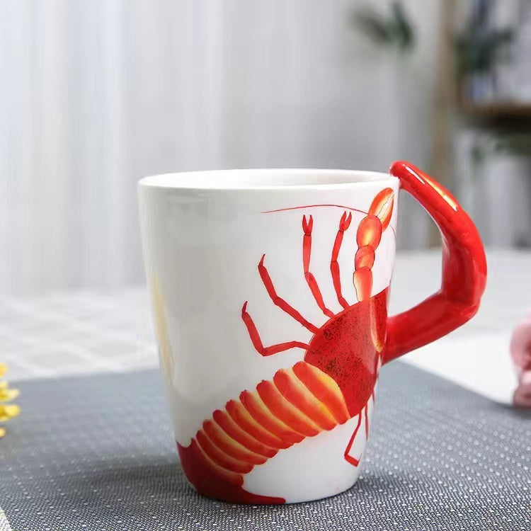 Creative cartoon ceramic cup 3D animal mug