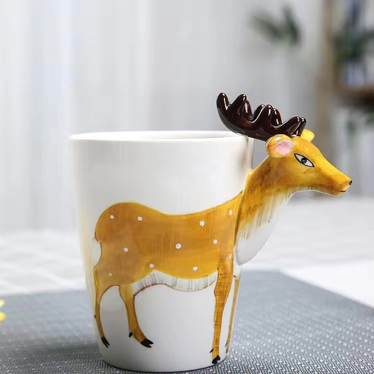 Creative cartoon ceramic cup 3D animal mug