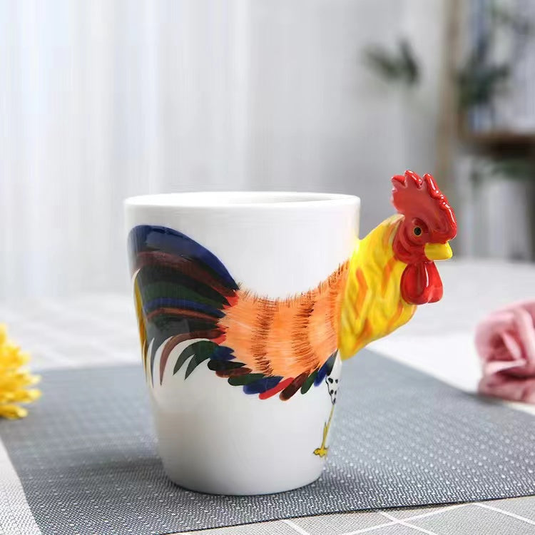 Creative cartoon ceramic cup 3D animal mug