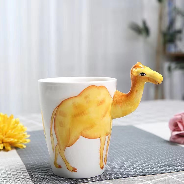 Creative cartoon ceramic cup 3D animal mug