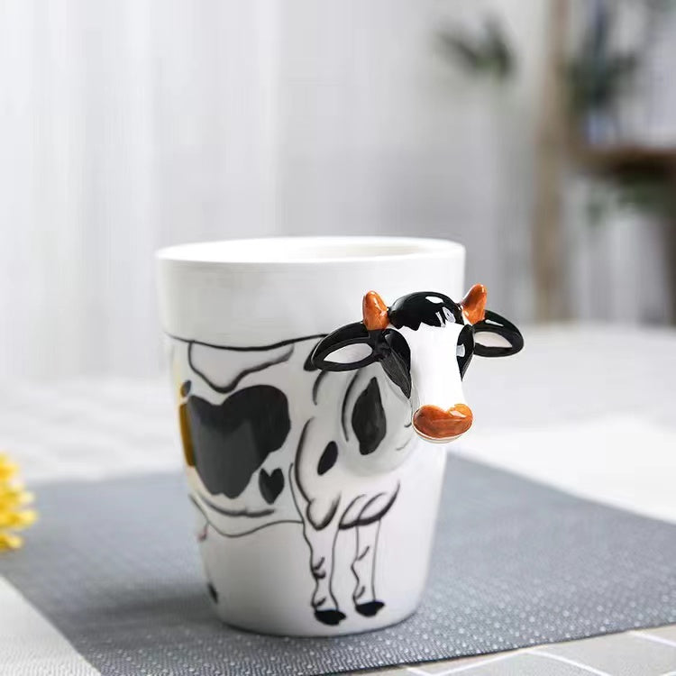 Creative cartoon ceramic cup 3D animal mug