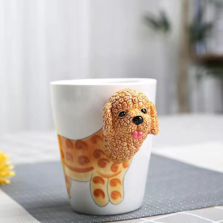 Creative cartoon ceramic cup 3D animal mug