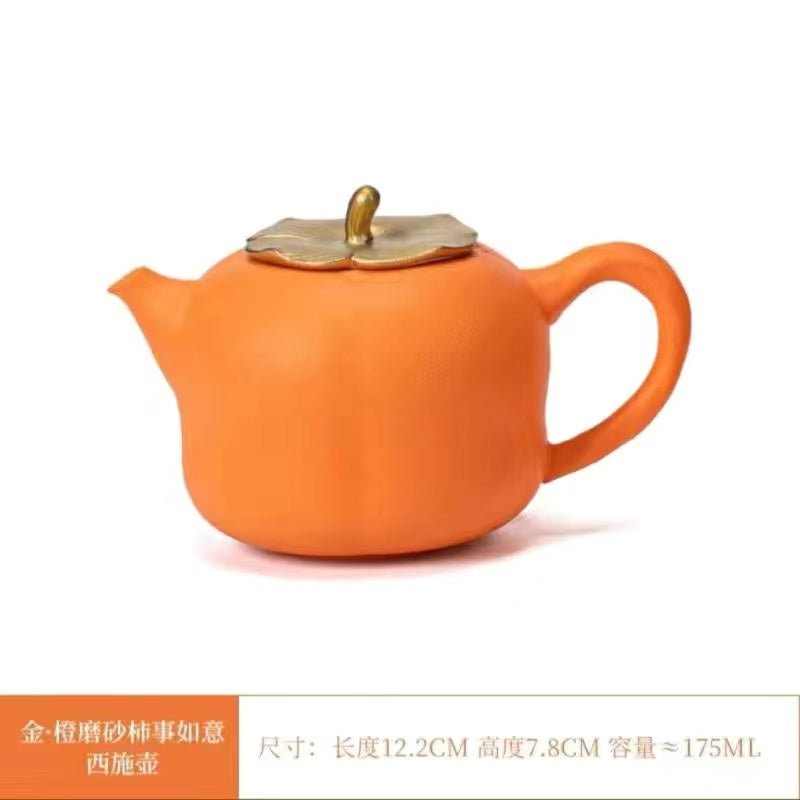 Persimmon teapot