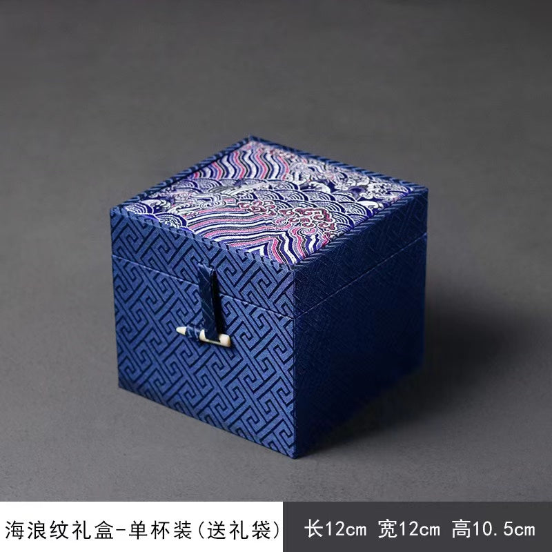 Cloud Brocade Brocade Box Square Box Blue Gift Box