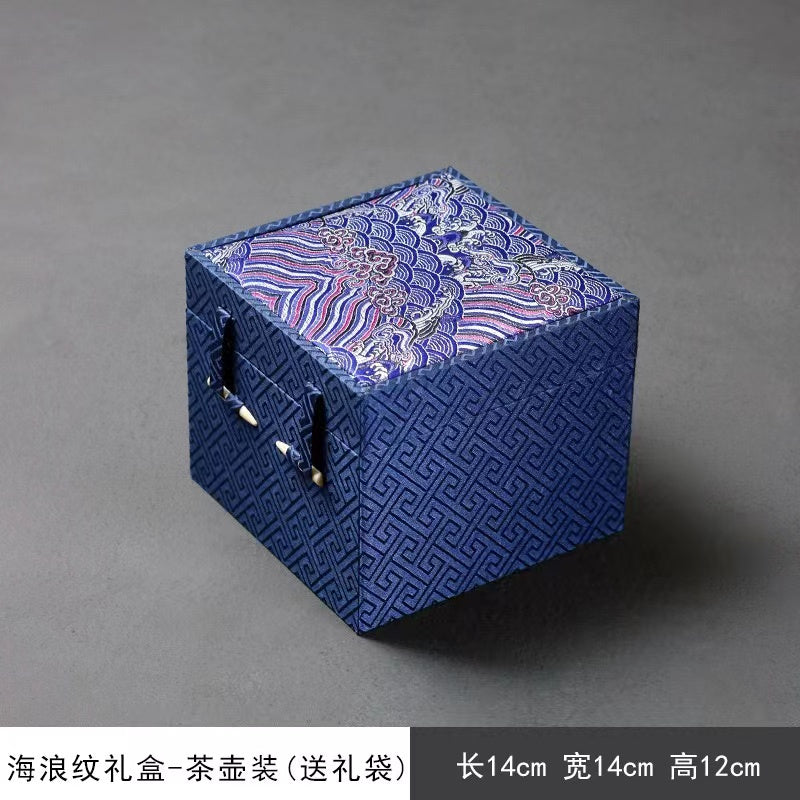 Cloud Brocade Brocade Box Square Box Blue Gift Box