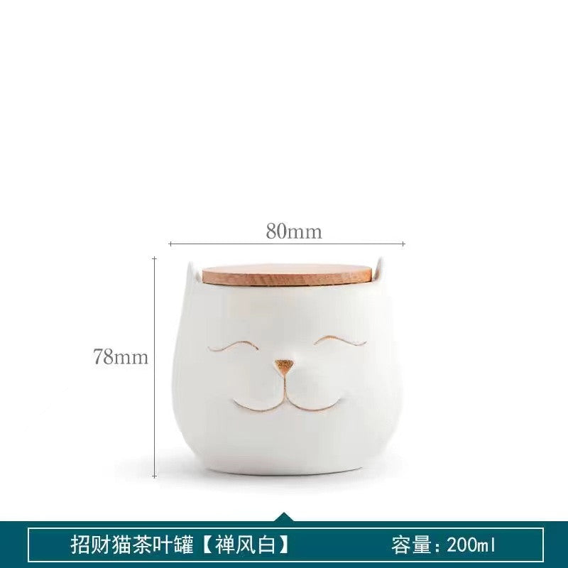 Fortune Cat Tea Jar