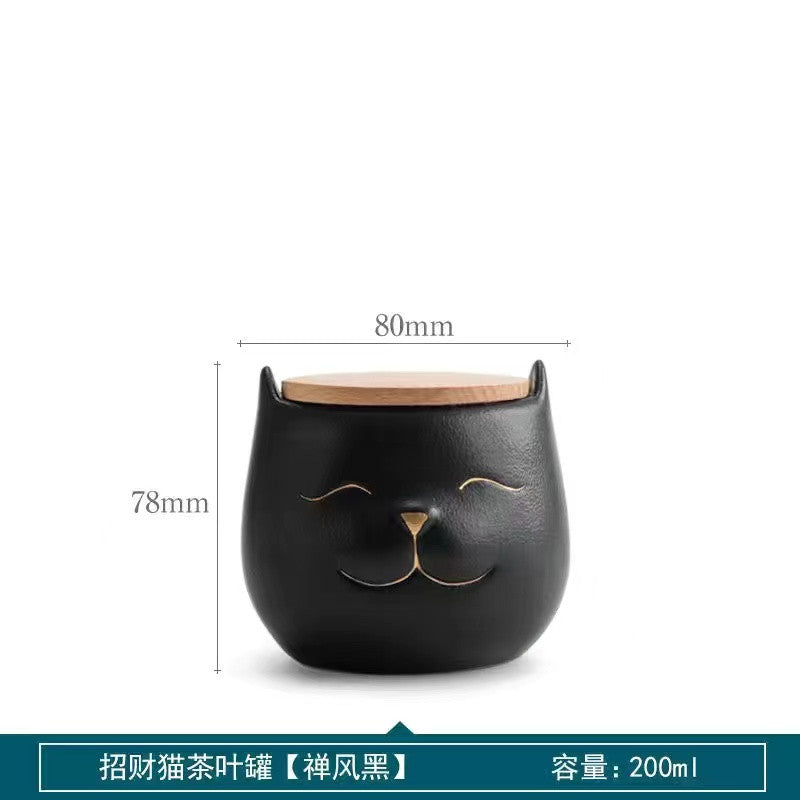 Fortune Cat Tea Jar