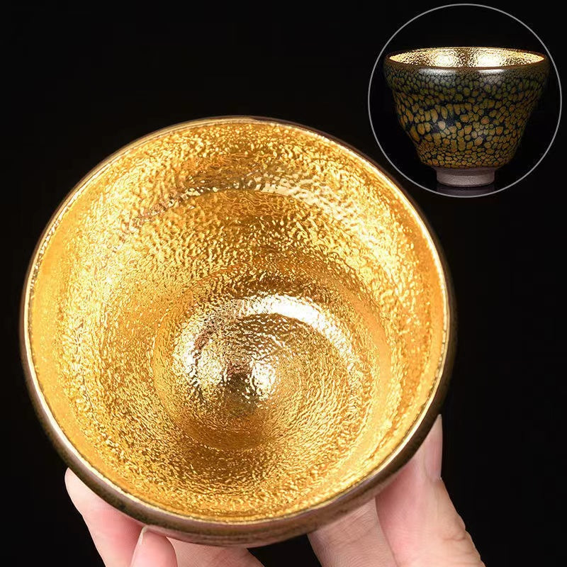 Master Collection----- Spiral Partridge Gold Master Pure Hand Gilded Cup Tea Cup(M434)