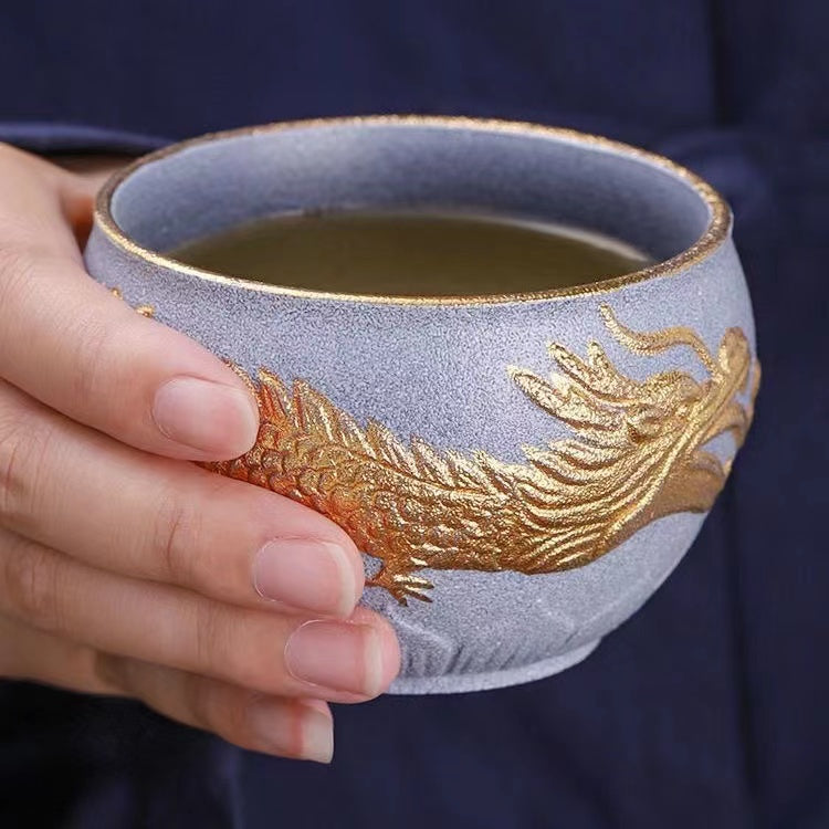 Master Collection-----Chaishao Golden Dragon Master Cup Pure Handmade Tea Cup(M439)