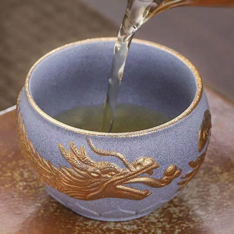 Master Collection-----Chaishao Golden Dragon Master Cup Pure Handmade Tea Cup(M439)