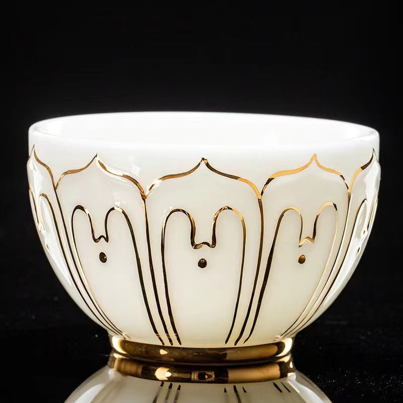 Master Collection-----Qilin and Pearl Gold Master Cup Gold  Tea Cup(M443)