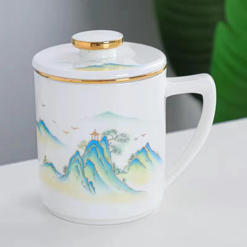 Sheep fat jade cup tea separating cup