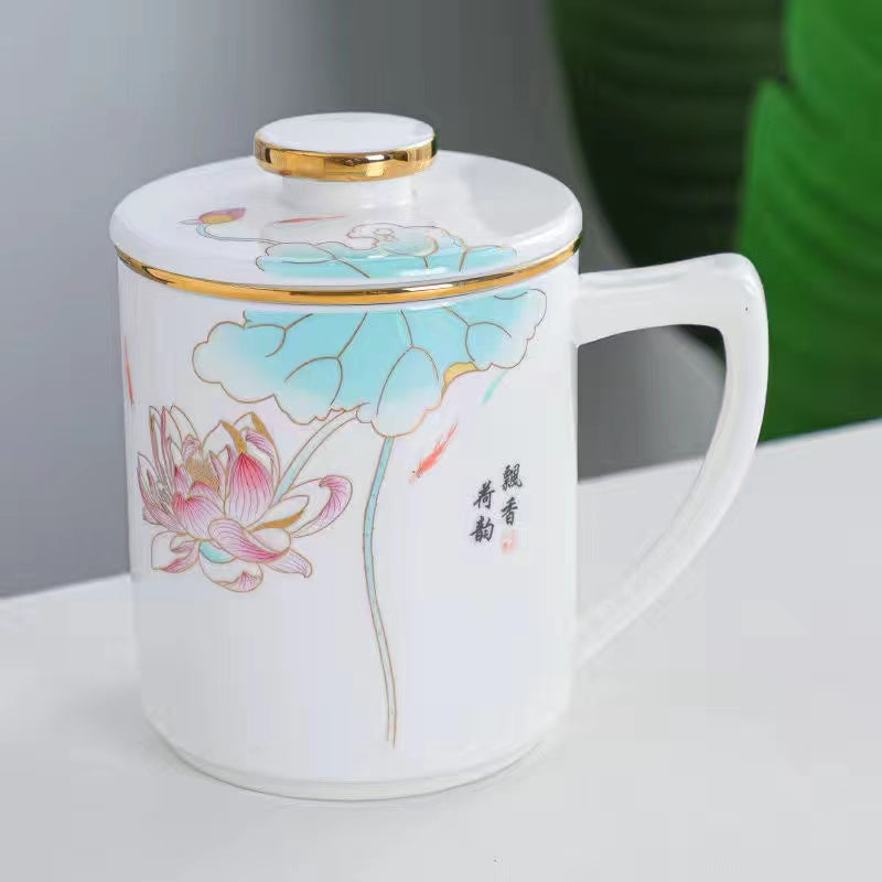 Sheep fat jade cup tea separating cup