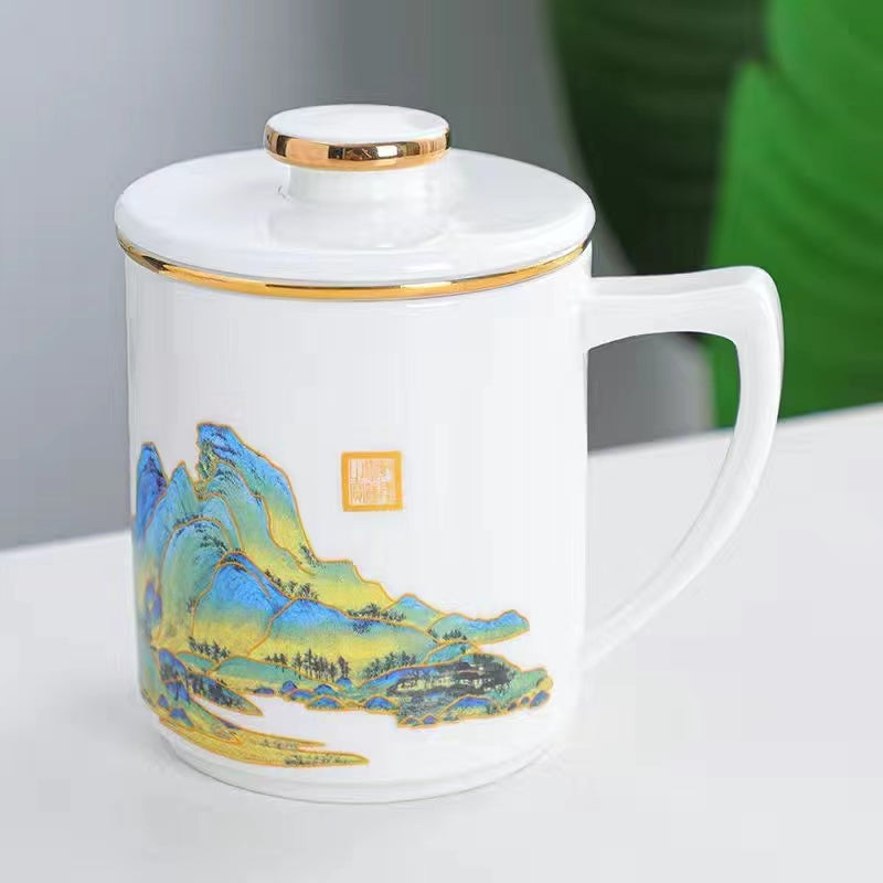 Sheep fat jade cup tea separating cup