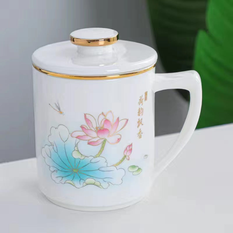 Sheep fat jade cup tea separating cup