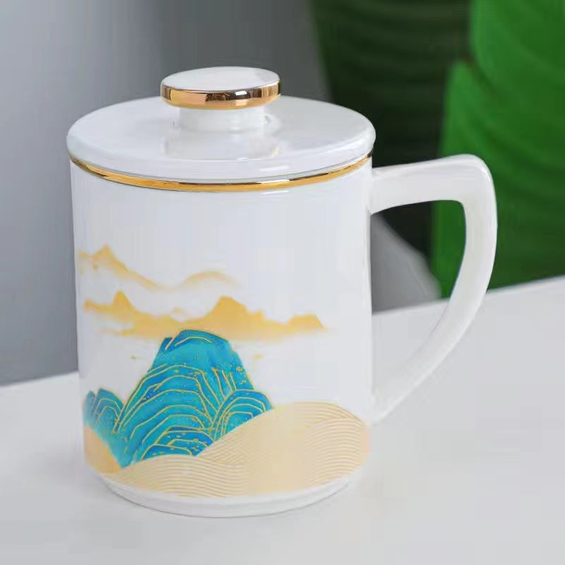 Sheep fat jade cup tea separating cup