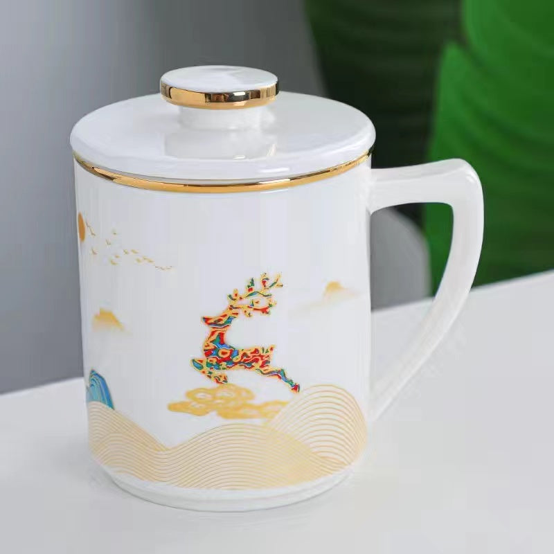 Sheep fat jade cup tea separating cup