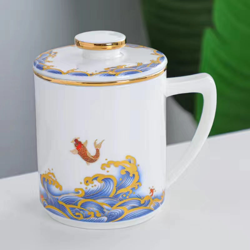 Sheep fat jade cup tea separating cup