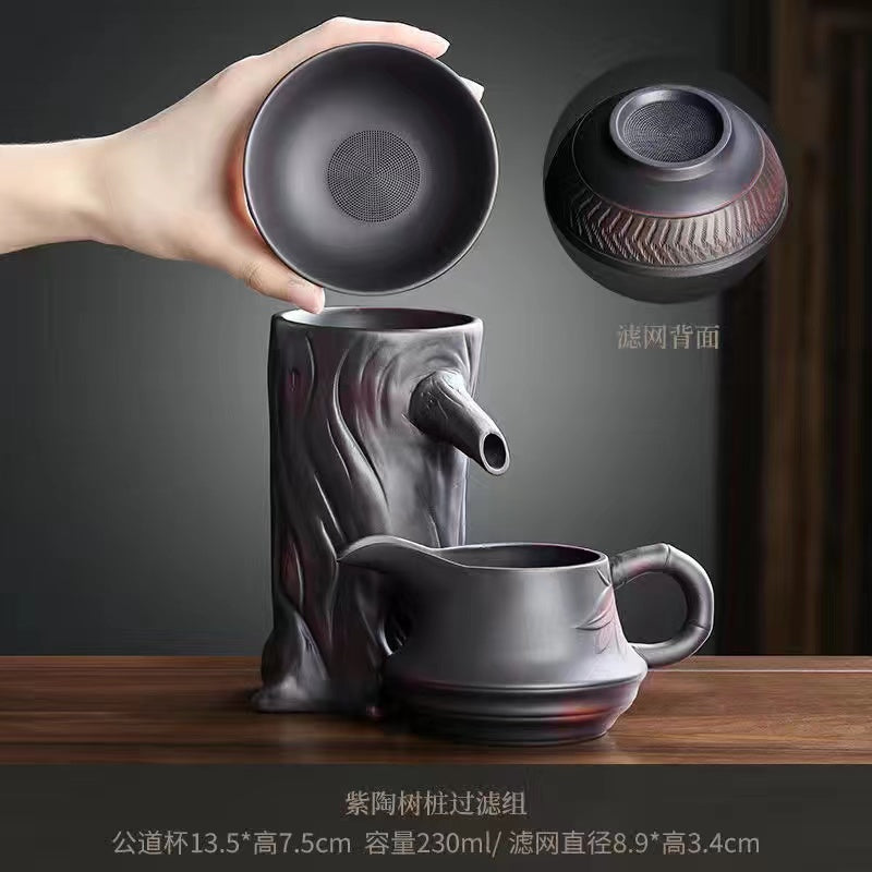 High End Tea Leak Strainer Creative Stump Brewing Tea Strainer Ultra Fine Slag Separator