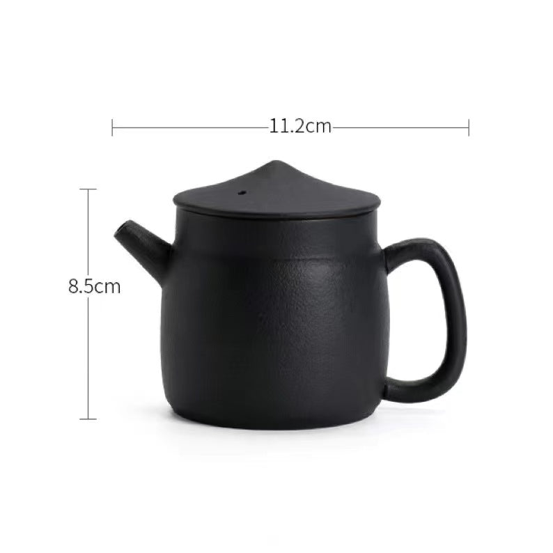 Black Sand Glazed Pure Handmade Kung Fu Teapot