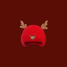 Load image into Gallery viewer, Christmas Gift Cute antler woolen hat
