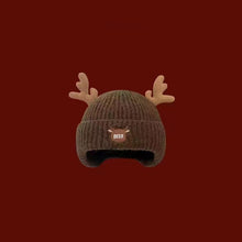 Load image into Gallery viewer, Christmas Gift Cute antler woolen hat
